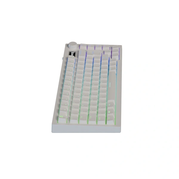 AVAX GM02 PRO 75% HUN tri-mode fehér mechanikus (Gateron red switch) billentyűzet