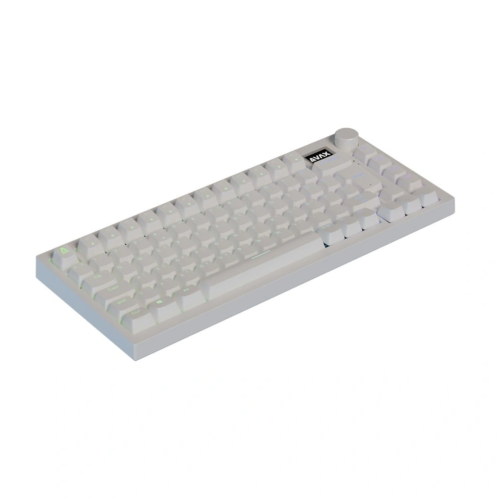 AVAX GM02 PRO 75% HUN tri-mode fehér mechanikus (Gateron yellow switch) billentyűzet