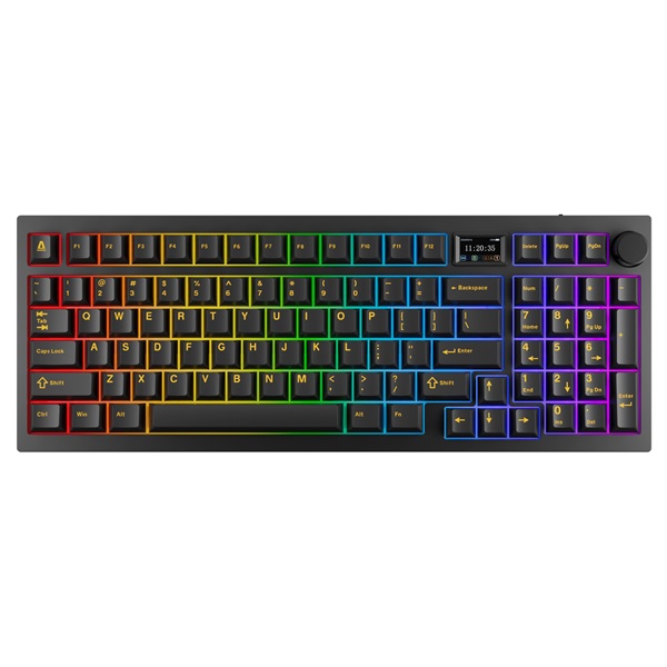 AVAX GM03 PRO 98% HUN Gasket RGB tri-mode mechanikus (Gateron sárga switch) billentyűzet