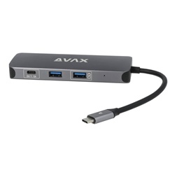 AVAX HB612 CONNECT+ 8in1 Multi 2xUSB 3.0, TypeC, HDMI(4K/60Hz), RJ45, TF/SD, PD 100W HUB