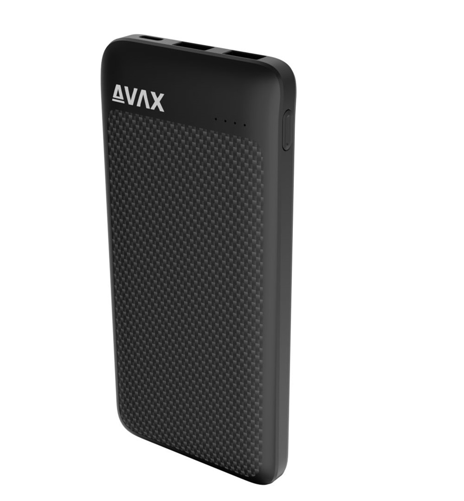 AVAX PB120 LIGHTY+ 20W 10.000mAh powerbank USB-C (PD 3.0) + 2×USB-A, fekete