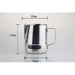 AVX LHT 600ml-es hőmérős rozsdamentes acél tejkiöntő kanna
