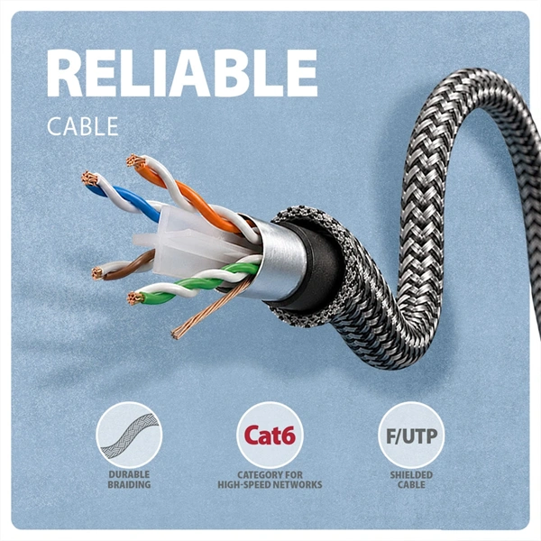 AXAGON ADE-AM20 USB-A Gigabit Ethernet adapter integrált CAT6 hálózati RJ-45 kábellel (2 m)