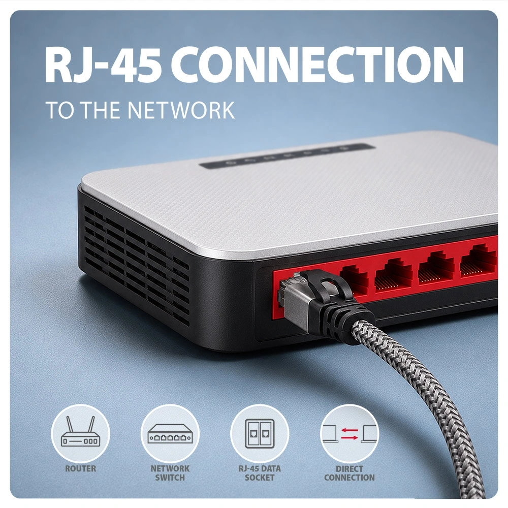 AXAGON ADE-AM50 USB-A Gigabit Ethernet adapter integrált CAT6 hálózati RJ-45 kábellel (5 m)