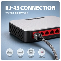 AXAGON ADE-CM15 USB-C Gigabit Ethernet adapter integrált CAT6 hálózati RJ-45 kábellel (1,5 m)