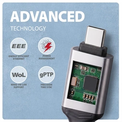 AXAGON ADE-CM15 USB-C Gigabit Ethernet adapter integrált CAT6 hálózati RJ-45 kábellel (1,5 m)