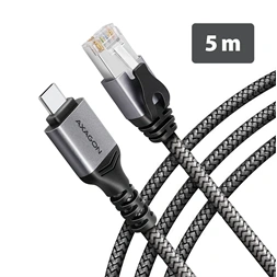 AXAGON ADE-CM50 USB-C Gigabit Ethernet adapter integrált CAT6 hálózati RJ-45 kábellel (5 m)