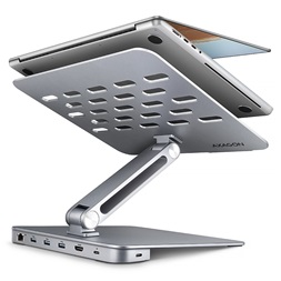 AXAGON HMC-STND ALU laptop állvány dokkoló állomással