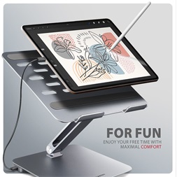 AXAGON HMC-STND ALU laptop állvány dokkoló állomással