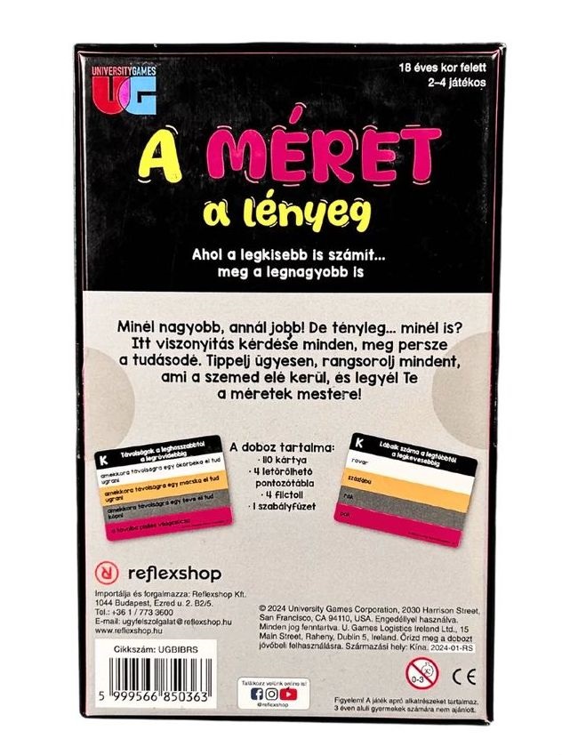 A méret a lényeg társasjáték