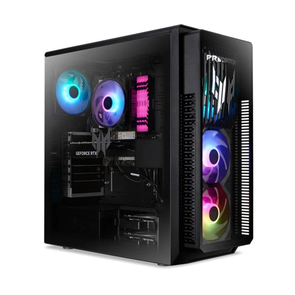 Acer Predator Orion 5000/Core Ultra 7 265F/32GB/2TB SSD/RTX 5070/Win11 Pro/fekete asztali számítógép