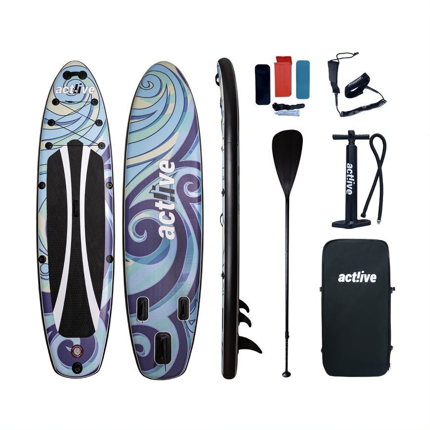 Act!ive SB-008 San Diego mintás kék SUP deszka 320cm, tartozékokkal (Újszerű)