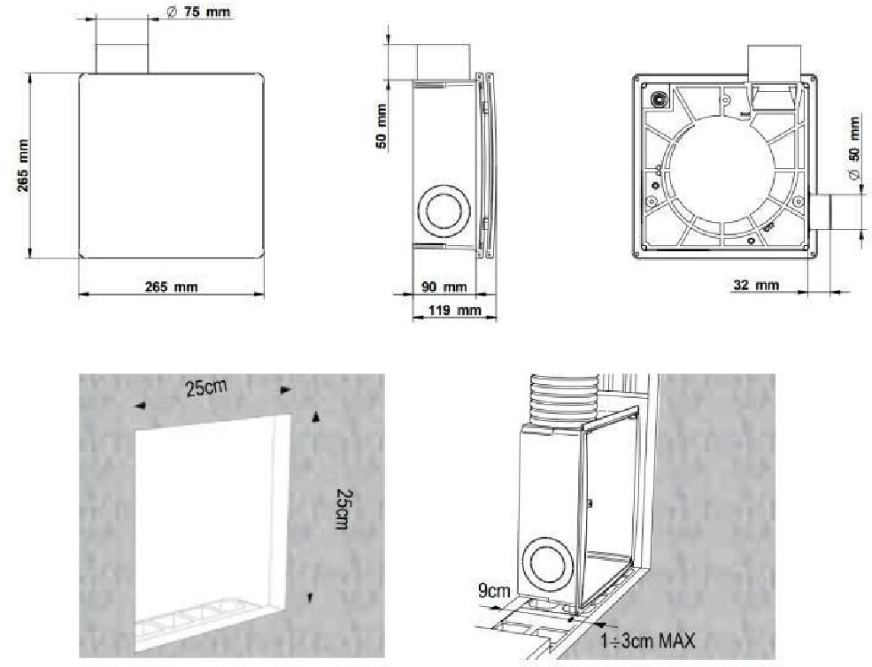 Aerauliqa QXD-80 T szellőztető ventilátor