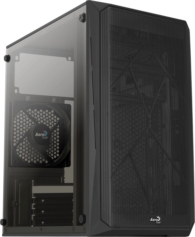 Aerocool CS-107 Mesh fekete (táp nélküli) ablakos mATX ház