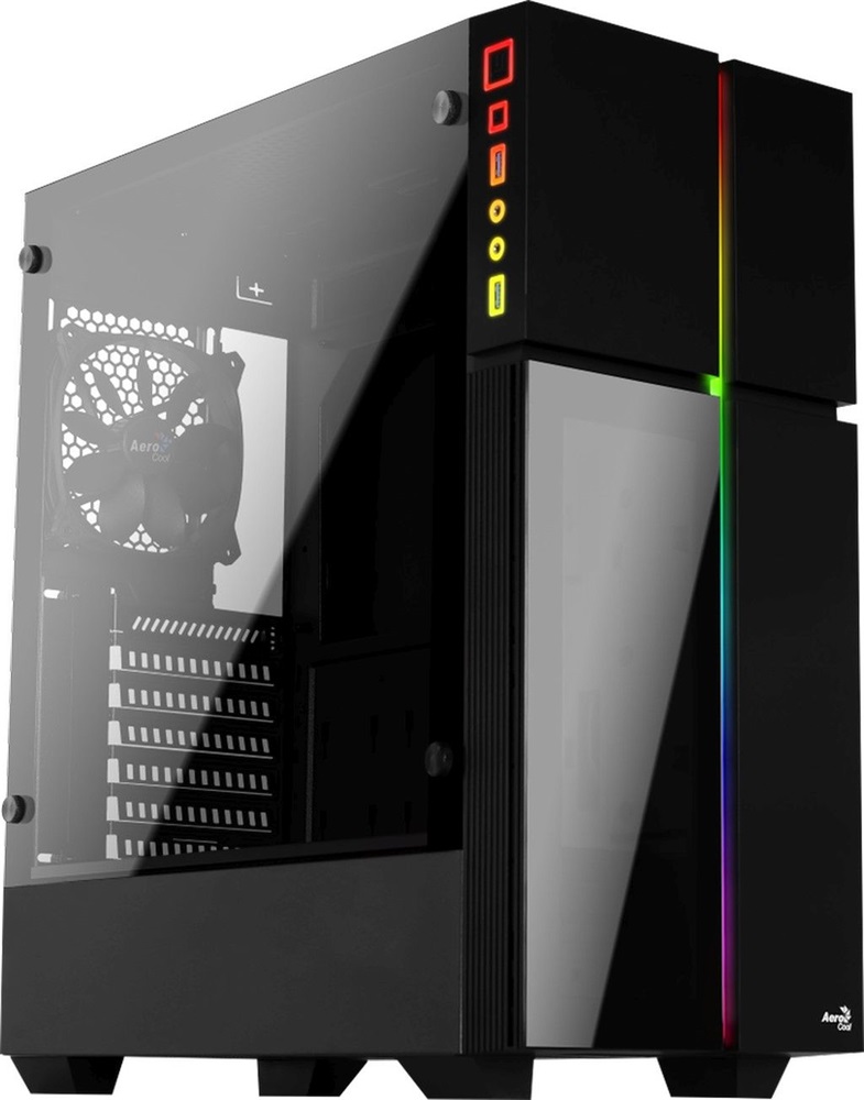 Aerocool Playa RGB fekete (táp nélküli) ablakos ATX ház