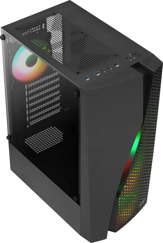 Aerocool Wave v3 RGB fekete (táp nélküli) ablakos ATX ház
