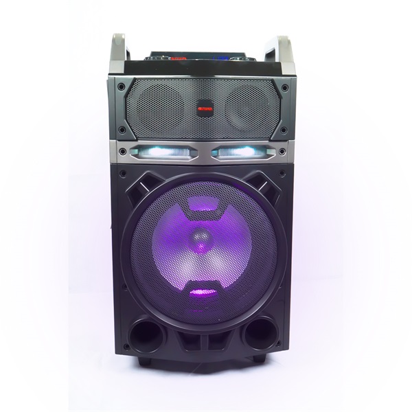 Aiwa KBTUS-700 vezetékes mikrofonnal Bluetooth hordozható fekete party hangszóró (Újracsomagolt)