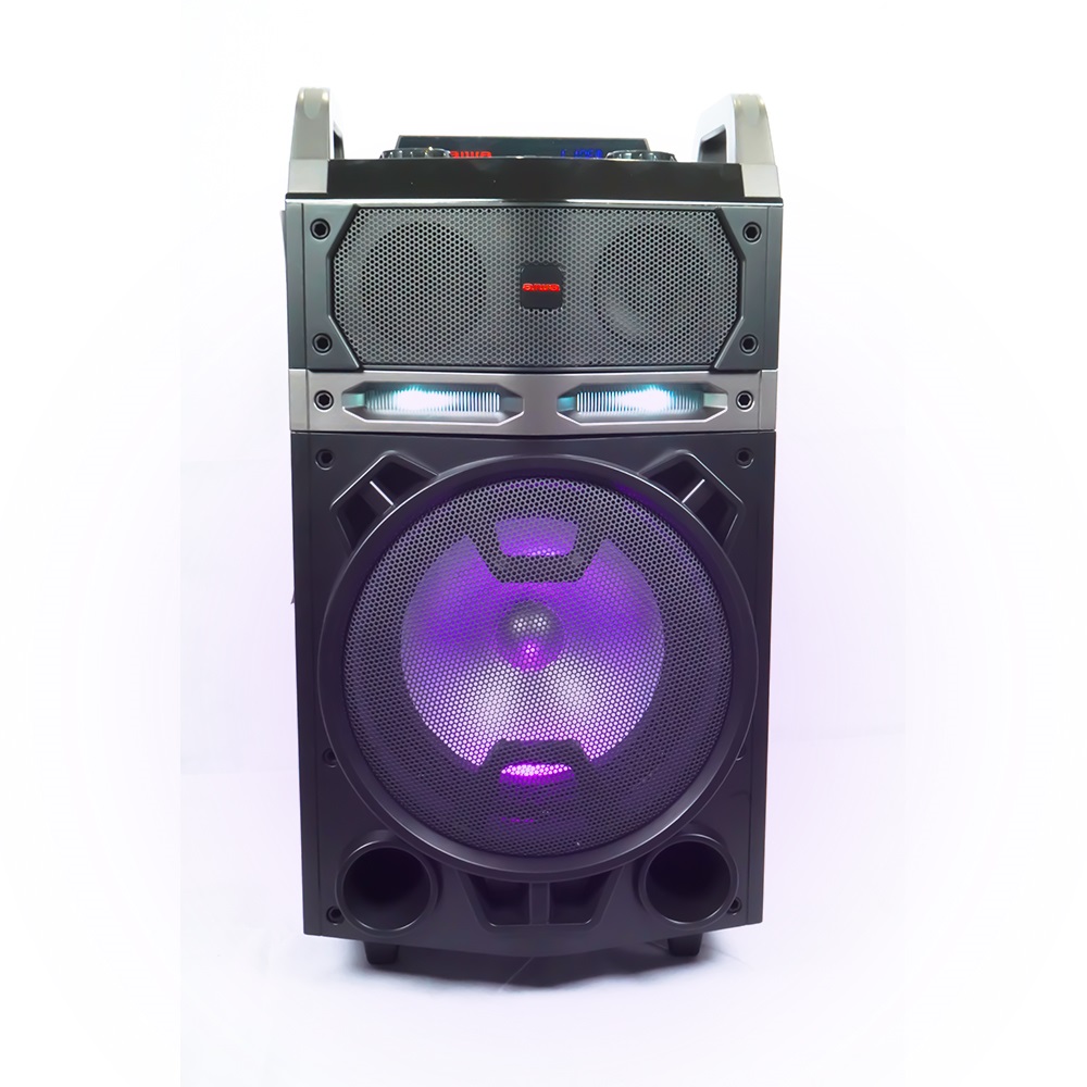 Aiwa KBTUS-700 vezetékes mikrofonnal Bluetooth hordozható fekete party hangszóró (Újracsomagolt)