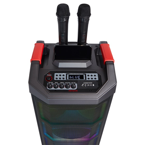 Aiwa KBTUS-710 hordozható Bluetooth party hangszóró (Újracsomagolt)