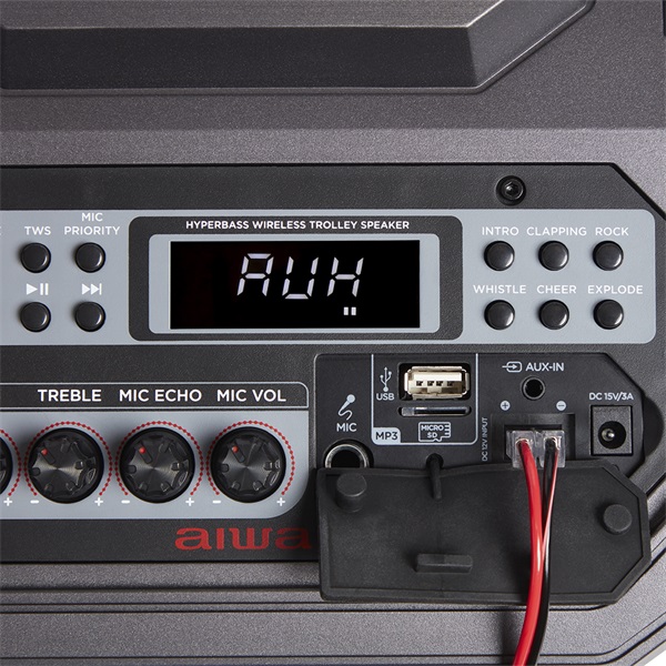 Aiwa KBTUS-710 hordozható Bluetooth party hangszóró (Újracsomagolt)