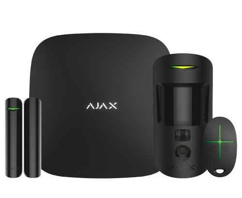 Ajax StarterKit Cam Plus BL fekete vezetéknélküli kamerás riasztó szett