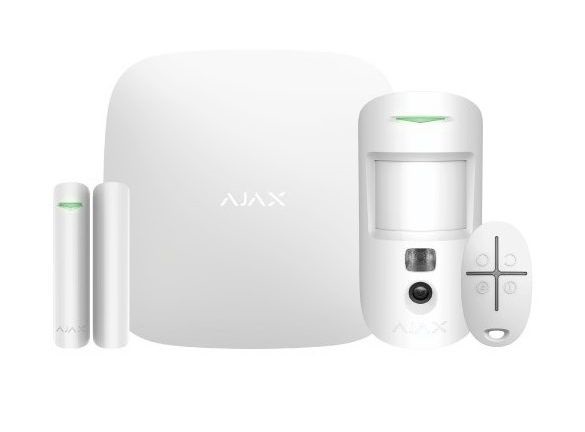 Ajax StarterKit Cam Plus WH fehér vezetéknélküli kamerás riasztó szett