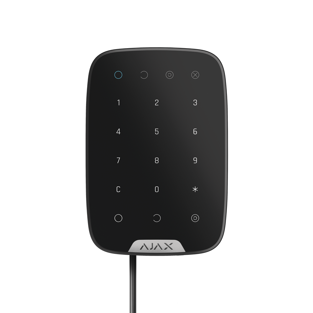 Ajax Keypad Fibra BL fekete vezetékes érintésvezérelt kezelőegység