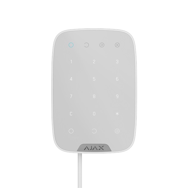 Ajax Keypad Fibra WH fehér vezetékes érintésvezérelt kezelőegység