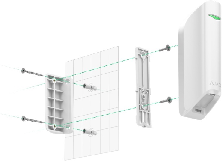 Ajax MotionProtect Curtain WH vezetéknélküli fehér függöny infra mozgásérzékelő