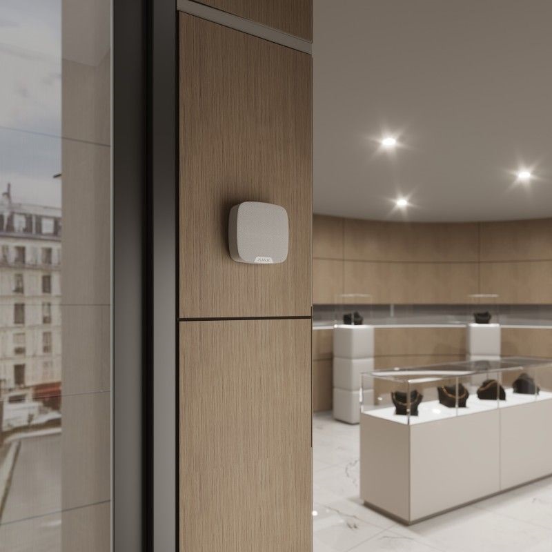 Ajax SpeakerPhone WH vezeték nélküli fehér beltéri hangjelző és kétirányú hangmodul