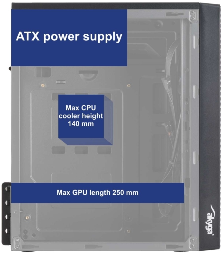 Akyga AK36BK táp nélküli mATX ház