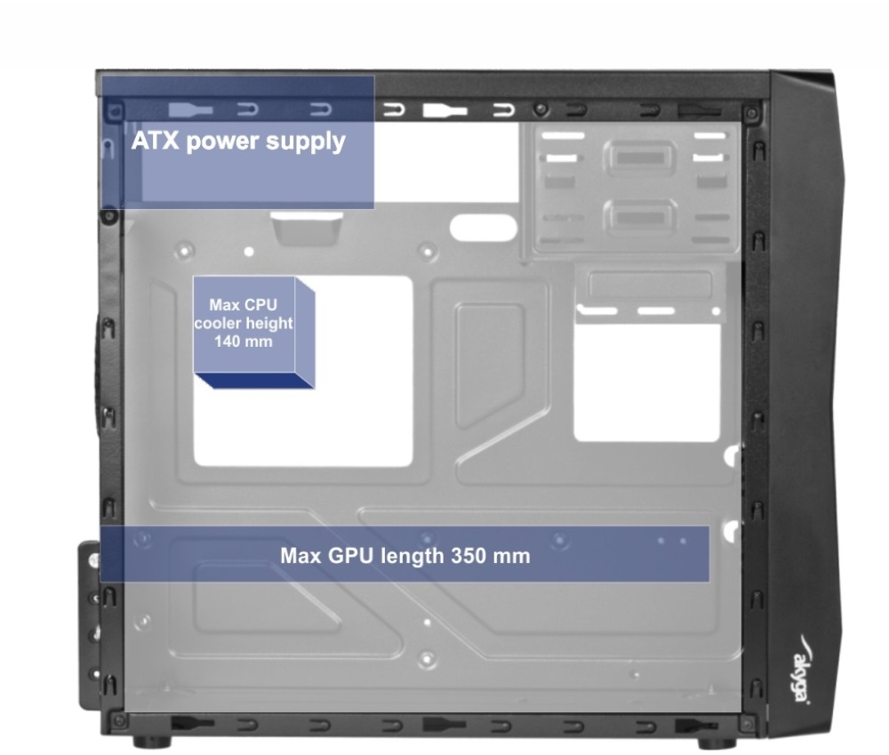 Akyga AK729BK táp nélküli mATX ház