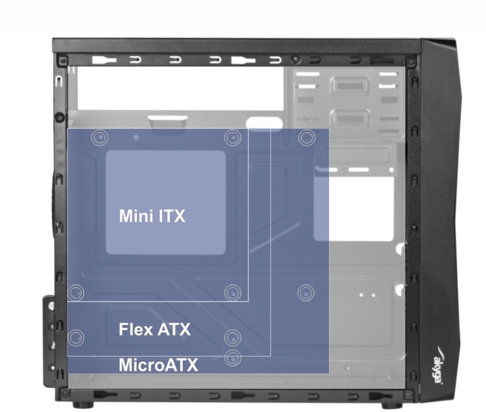 Akyga AK729BK táp nélküli mATX ház