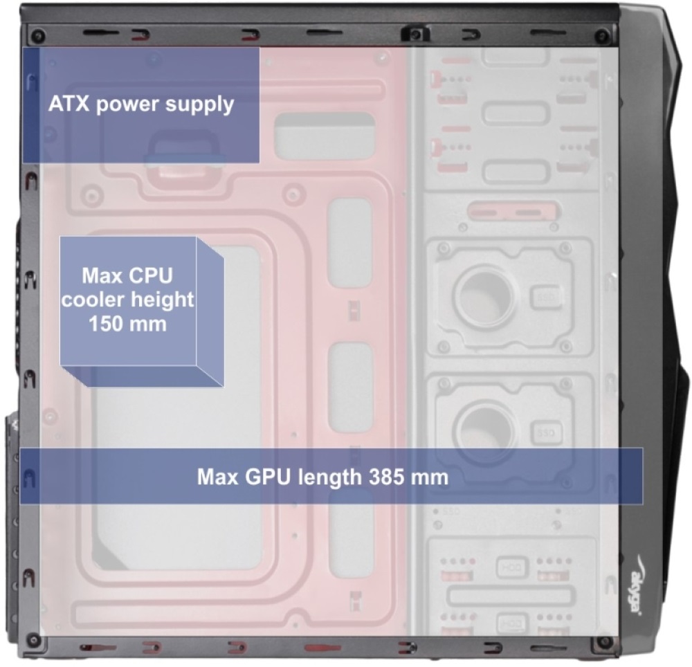 Akyga AK995BK táp nélküli ATX ház