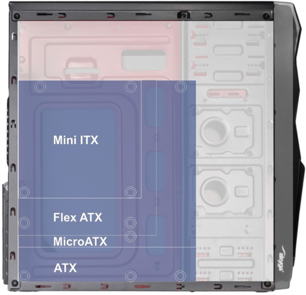 Akyga AK995BK táp nélküli ATX ház