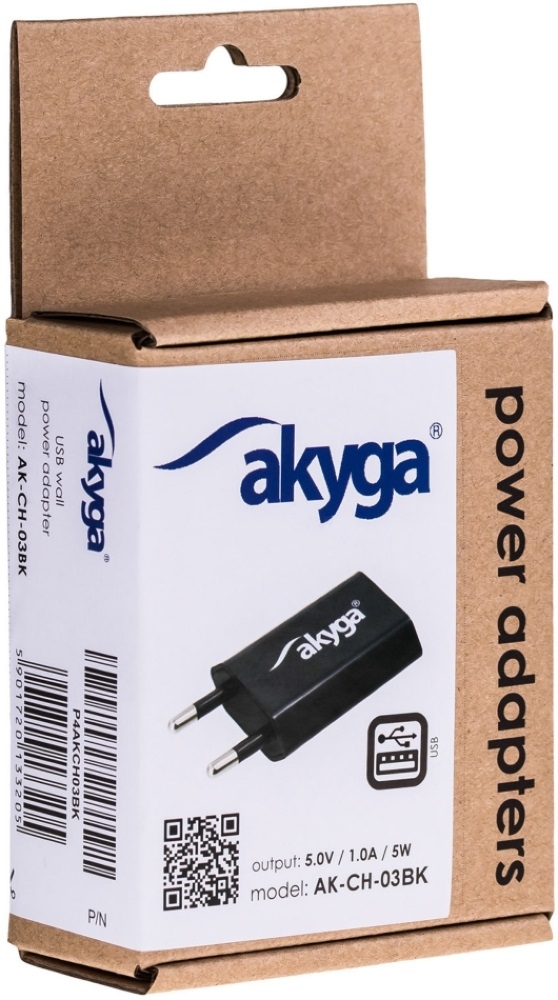 Akyga 5V/1A/5W hálózati USB töltő