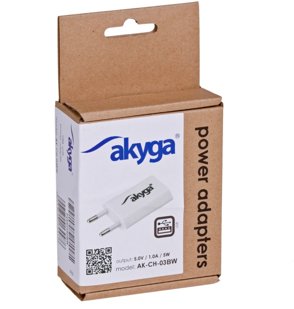 Akyga 5V/1A/5W hálózati USB töltő