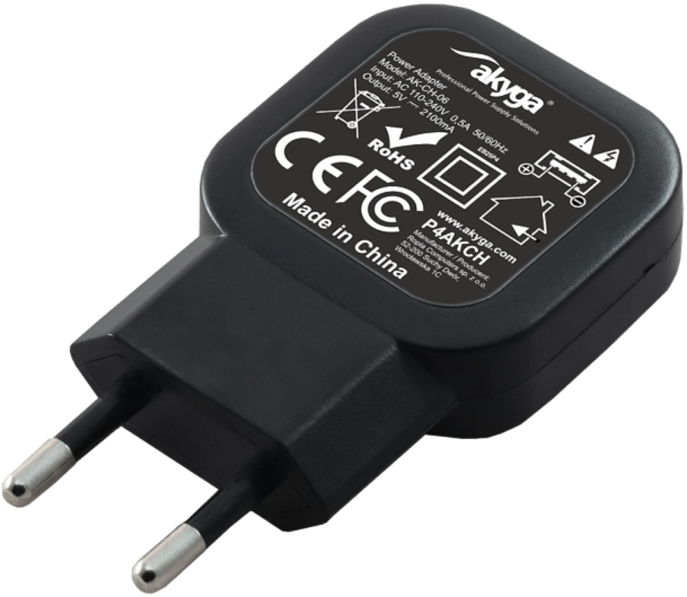 Akyga 5V/2,1A/10W hálózati USB töltő
