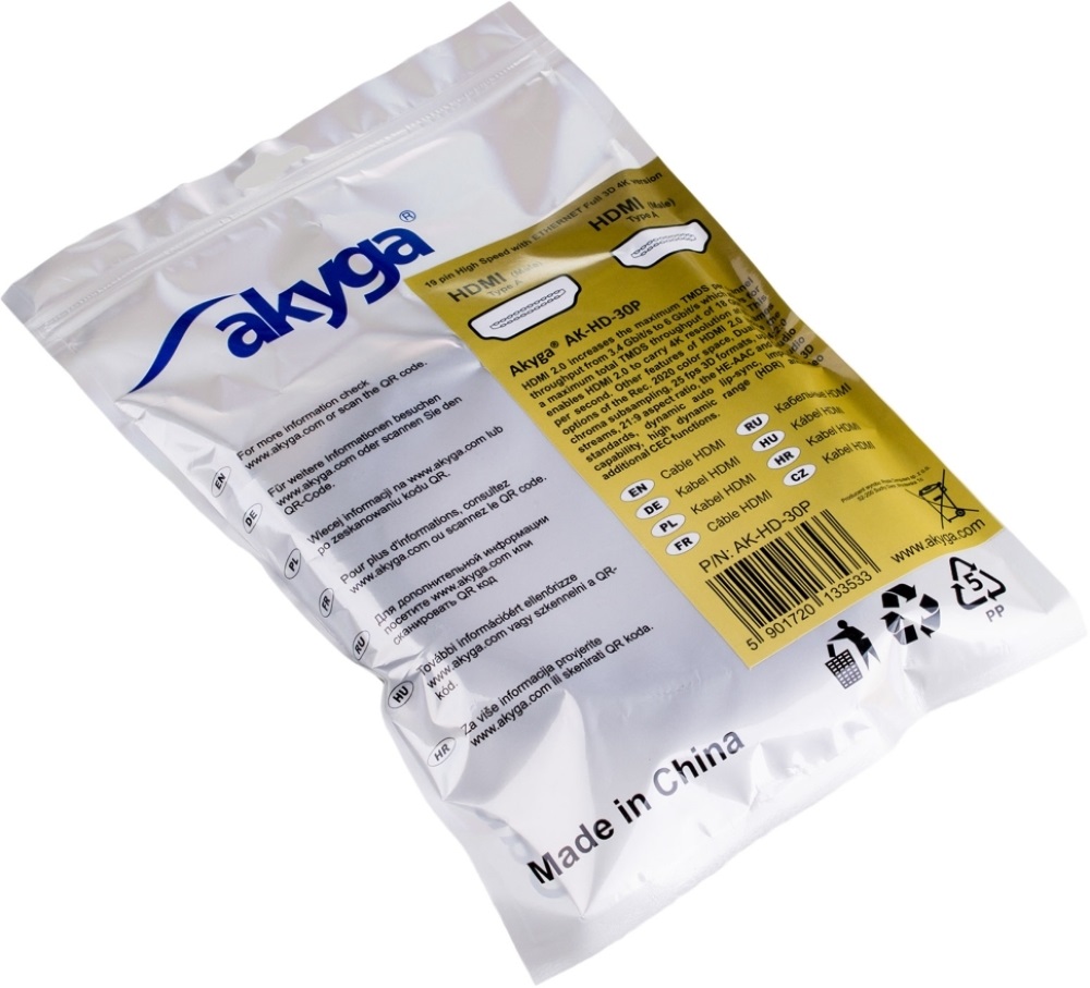 Akyga AK-HD-30P PRO 3m HDMI 2.0 kábel