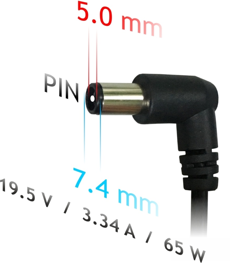 Akyga AK-ND-05 19,5V/3,34A/65W 7,4x5mm DELL notebook hálózati töltő