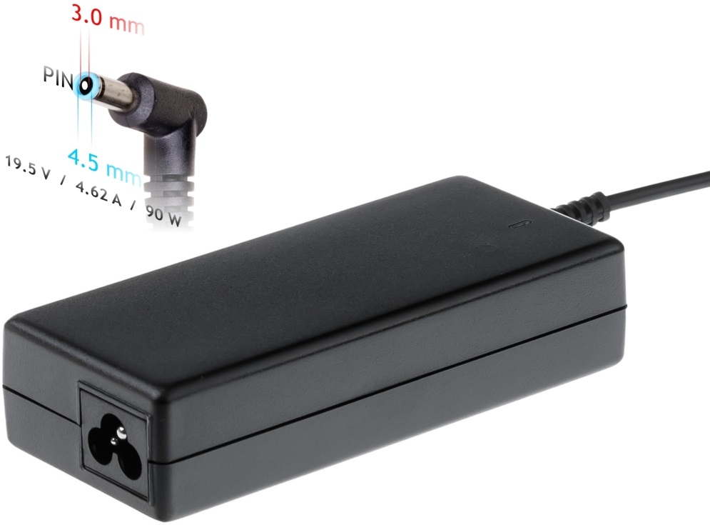 Akyga AK-ND-26 19,5V/4,62A/90W 4,5x3mm HP / Compaq notebook hálózati töltő