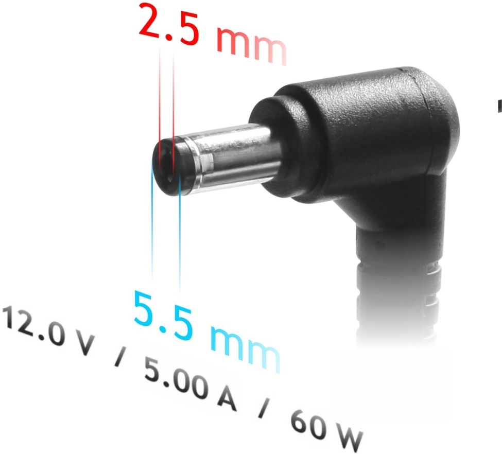 Akyga AK-ND-30 12V/5A/60W 5,5x2,5mm Mini PC notebook hálózati töltő