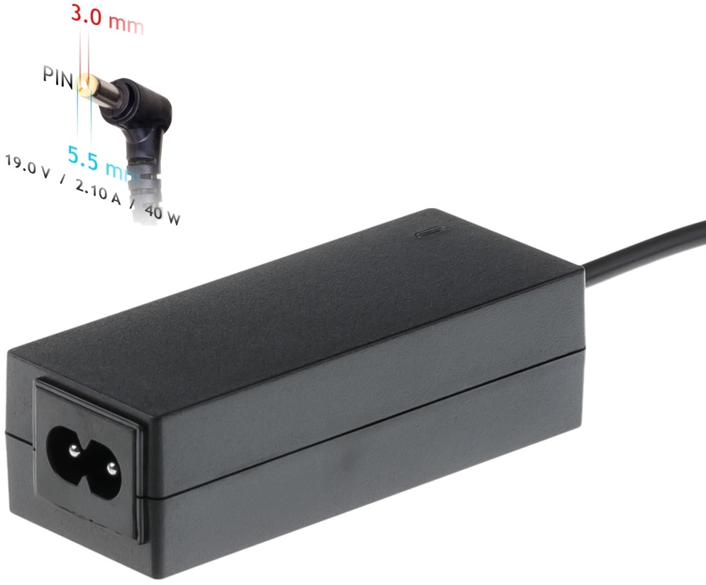 Akyga AK-ND-48 19V/2,1A/40W 5,5x3mm Samsung notebook hálózati töltő