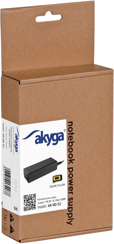 Akyga AK-ND-52 19,5V/6,15A/120W Slim Tip Lenovo notebook hálózati töltő
