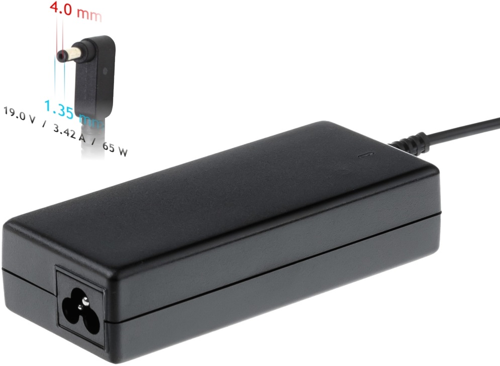 Akyga 19V/3,42A/65W 4x1,35mm Asus notebook hálózati töltő