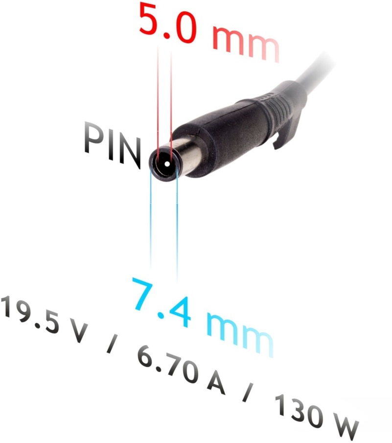Akyga AK-ND-57 19,5V/6,7A/130W 7,4x5mm + pin DELL notebook hálózati töltő