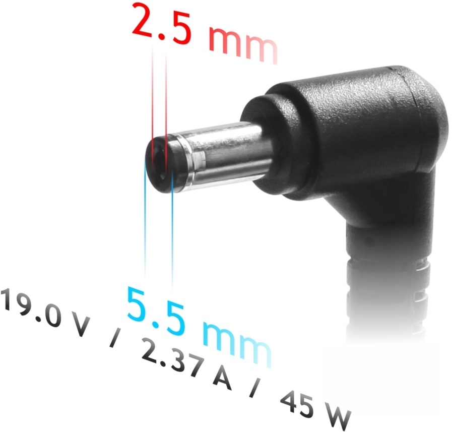 Akyga AK-ND-61 19V/2,37A/45W 5,5x2,5mm Toshiba notebook hálózati töltő