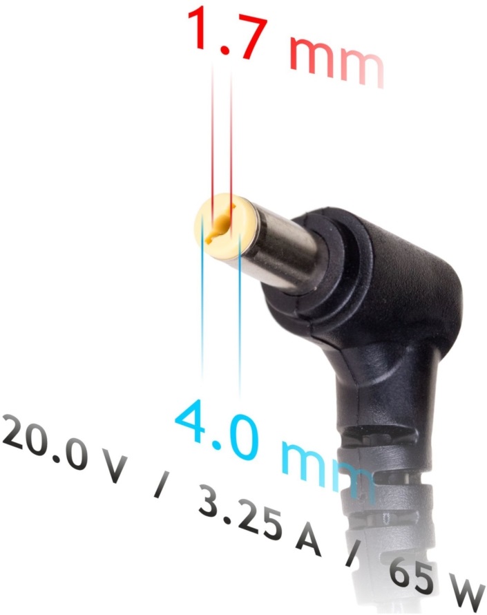 Akyga 20V/3,25A/65W 4,0x1,7mm Lenovo notebook hálózati töltő