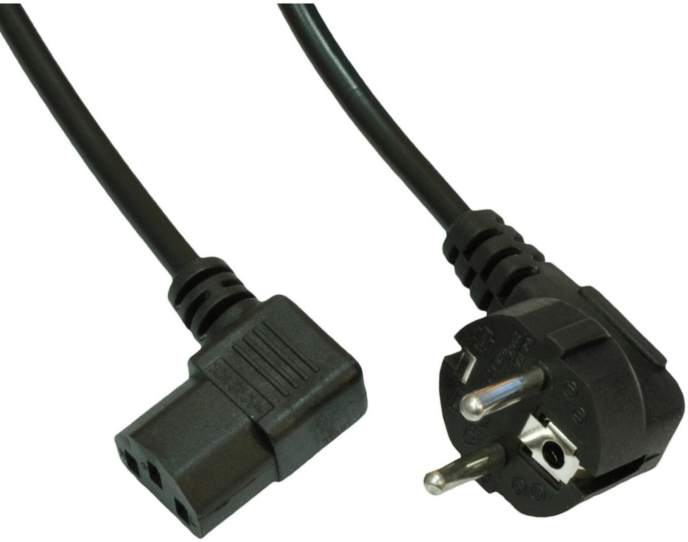 Akyga PC 1,5m IEC C13 90° - CEE 7/7 tápkábel