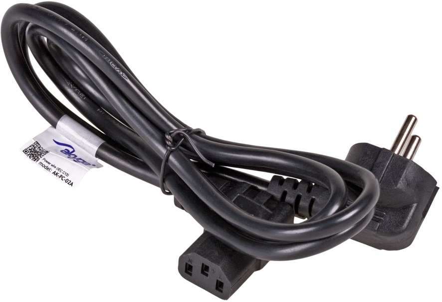 Akyga PC 1,5m IEC C13 90° - CEE 7/7 tápkábel